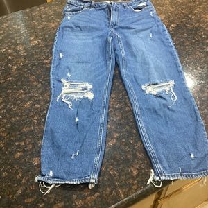 Abercrombie and Fitch Distressed Mom Jeans